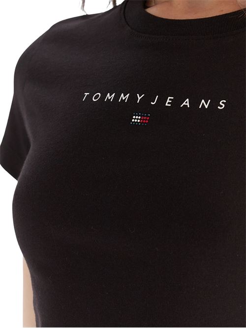 T-shirt in cotone nera Tommy Jeans | DW0DW21550BDS